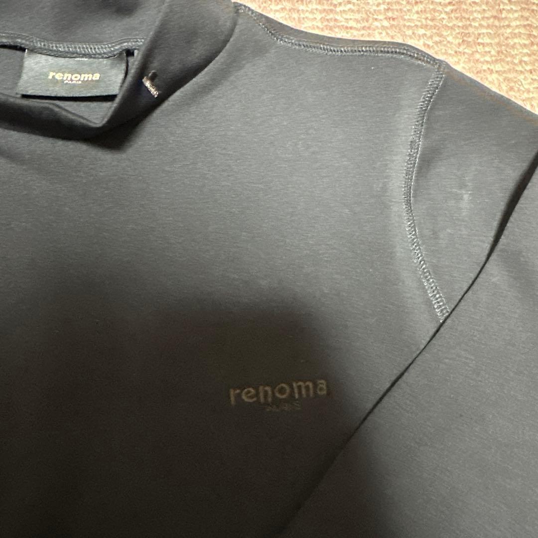 renoma ブラック モックネック　S相当　ユニセックス　ゴルフウェア　レノマ
