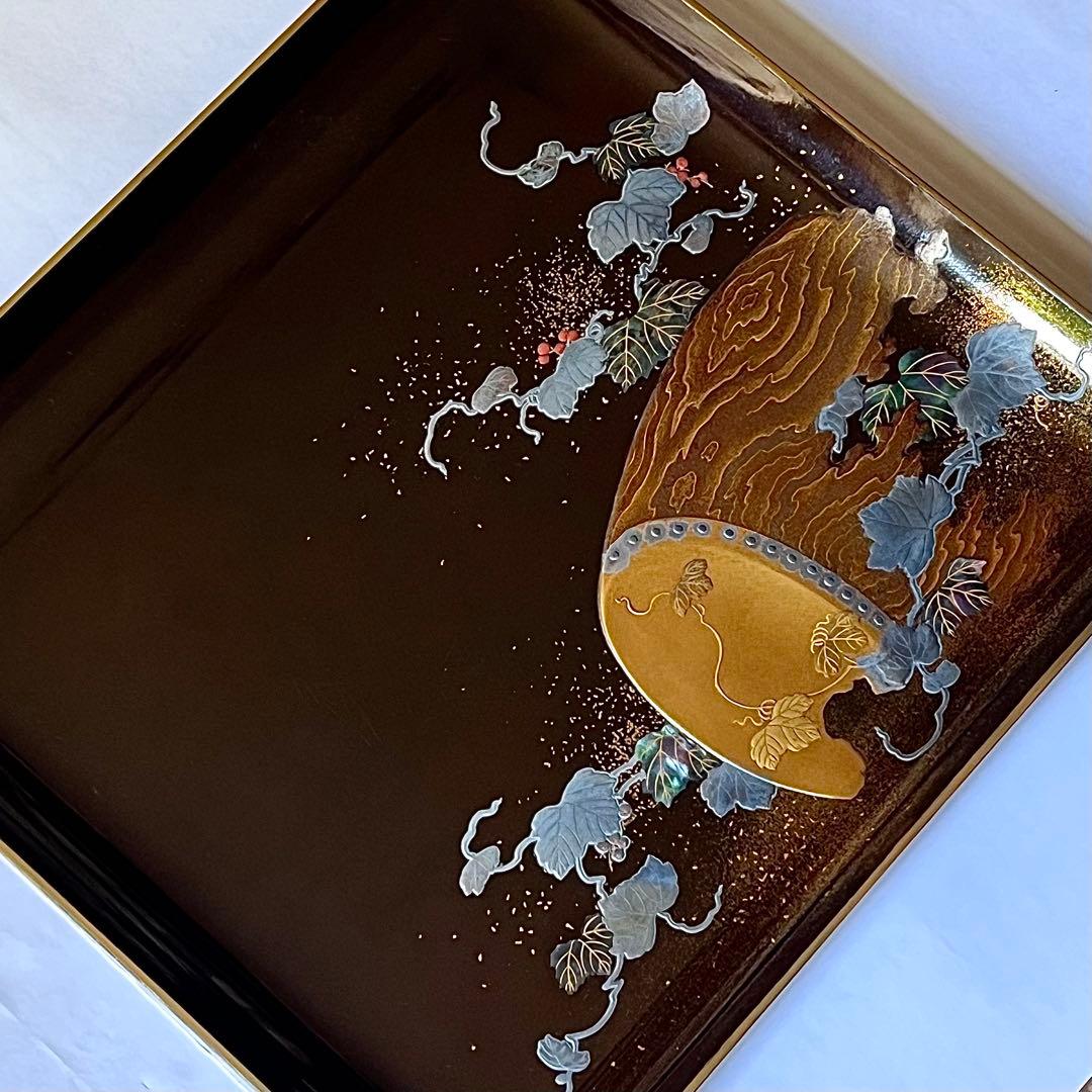 ●梶川銘●蒔絵●香盆●諫鼓●諫鼓蒔絵●螺鈿●梨地●梶川●江戸期