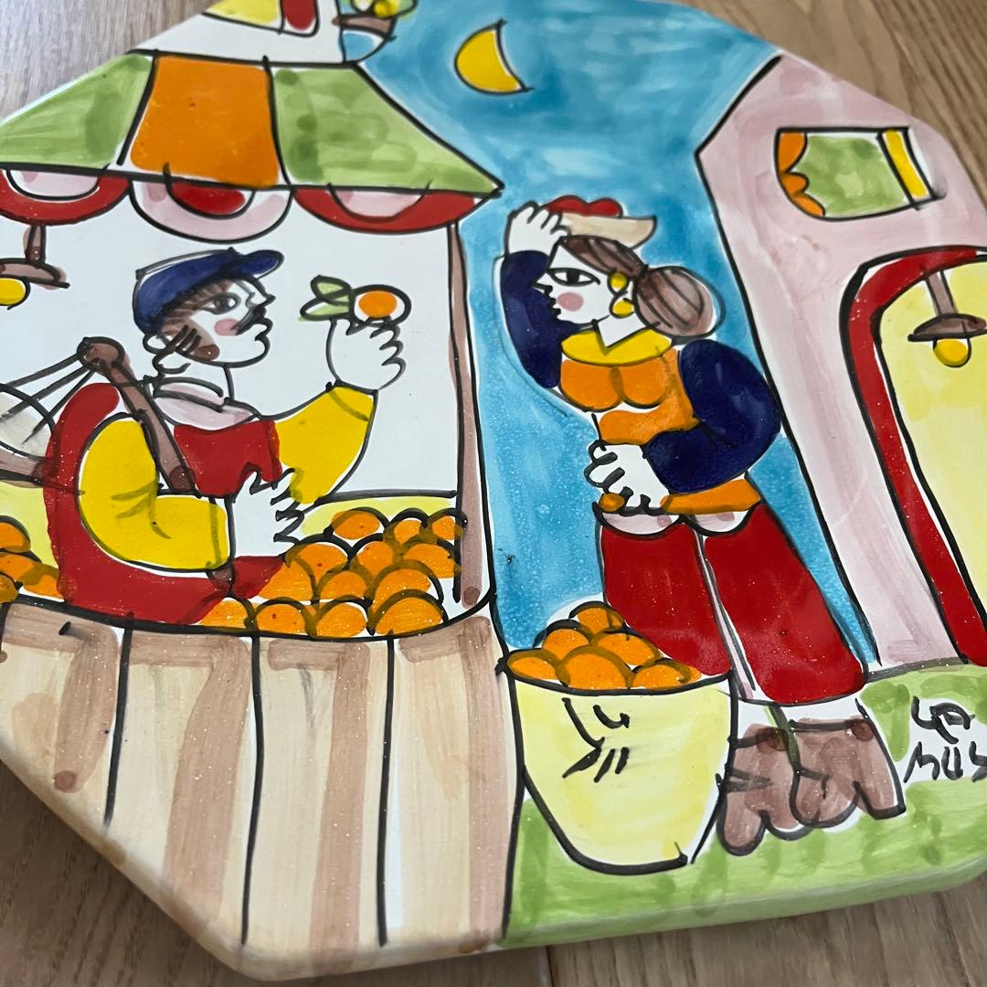 LA MUSA ラムーザ　イタリア　陶器皿プレート D【送料込】