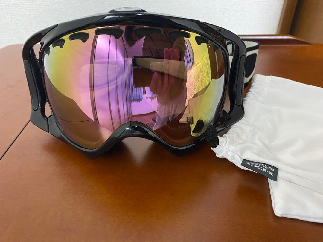 オークリーゴーグル クローバー　美品ブラック系 ミラーレンズ希少