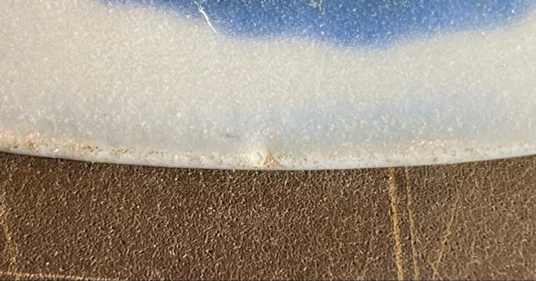 福建省徳化窯　染付絵皿　鑑賞台付 　 　　沈船品　ヴィンテージ　レア ・台湾茶器