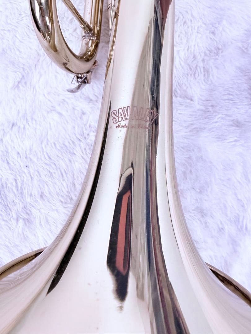 演奏確認済 ピストン良好 SAVALEY B♭トランペット マウスピース2本付