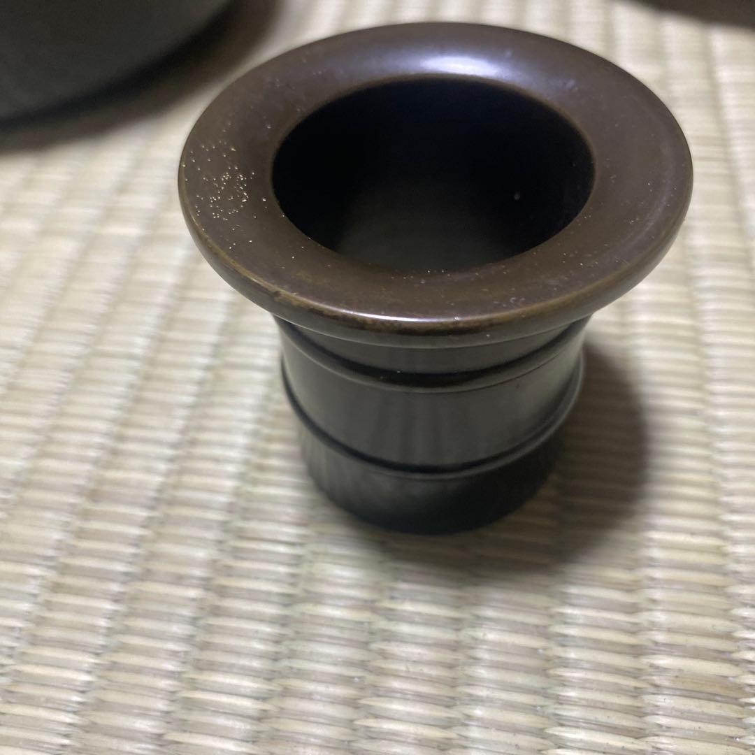 茶道具　唐銅　皆具