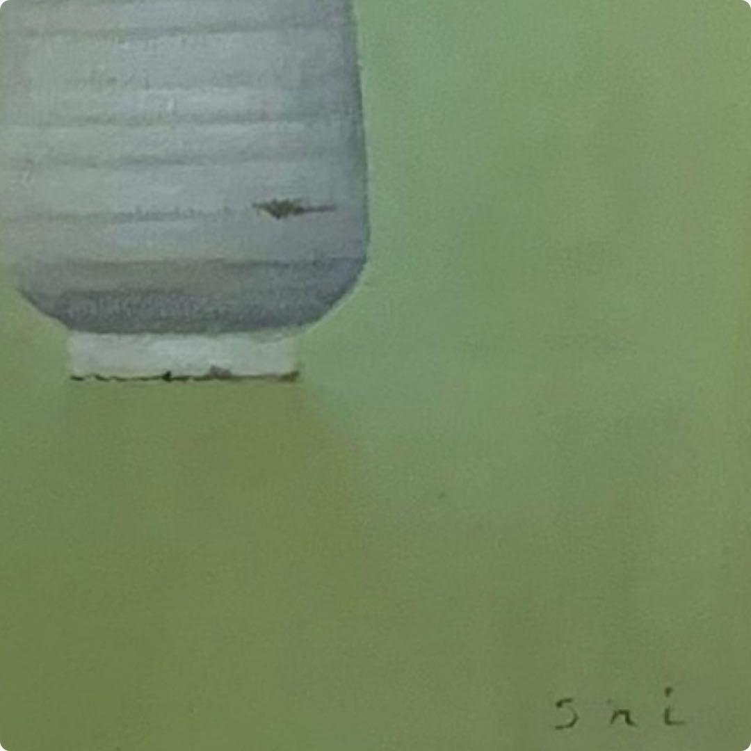 希少　絵画　油彩肉筆画　真作　神門四郎『山茶花』M6サイズ