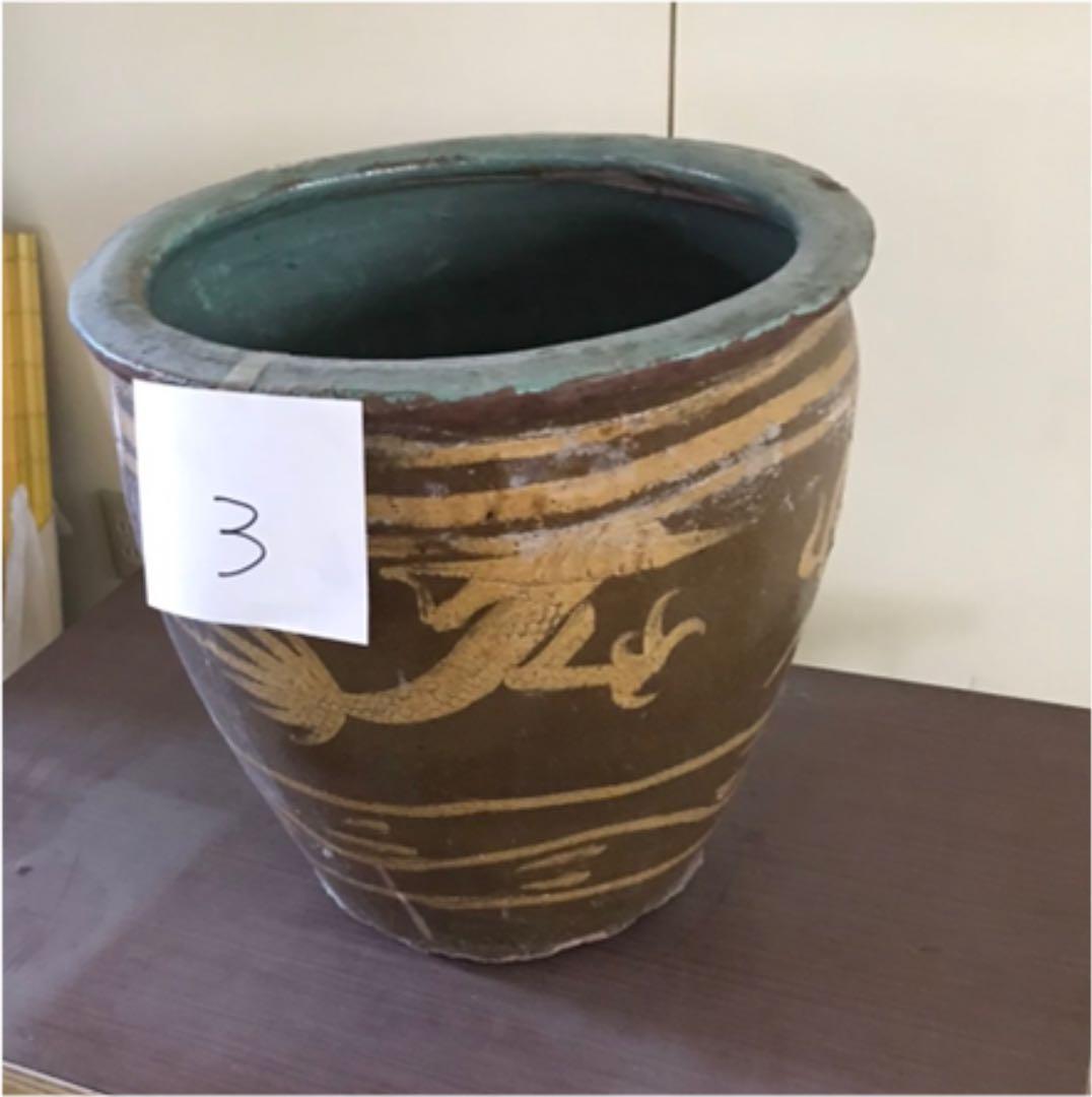 ピータン 壺 龍 壷 つぼ 甕 陶器