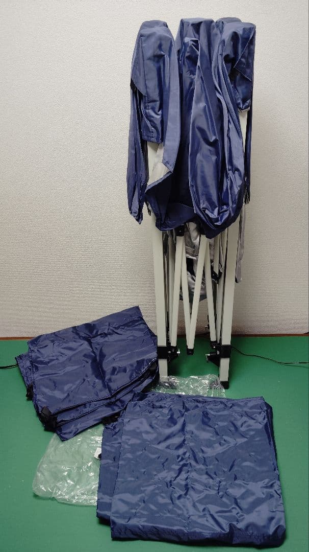 スマイルガーデンアンドエクステリア タープテント 2x2m ブルー 横幕2枚付き