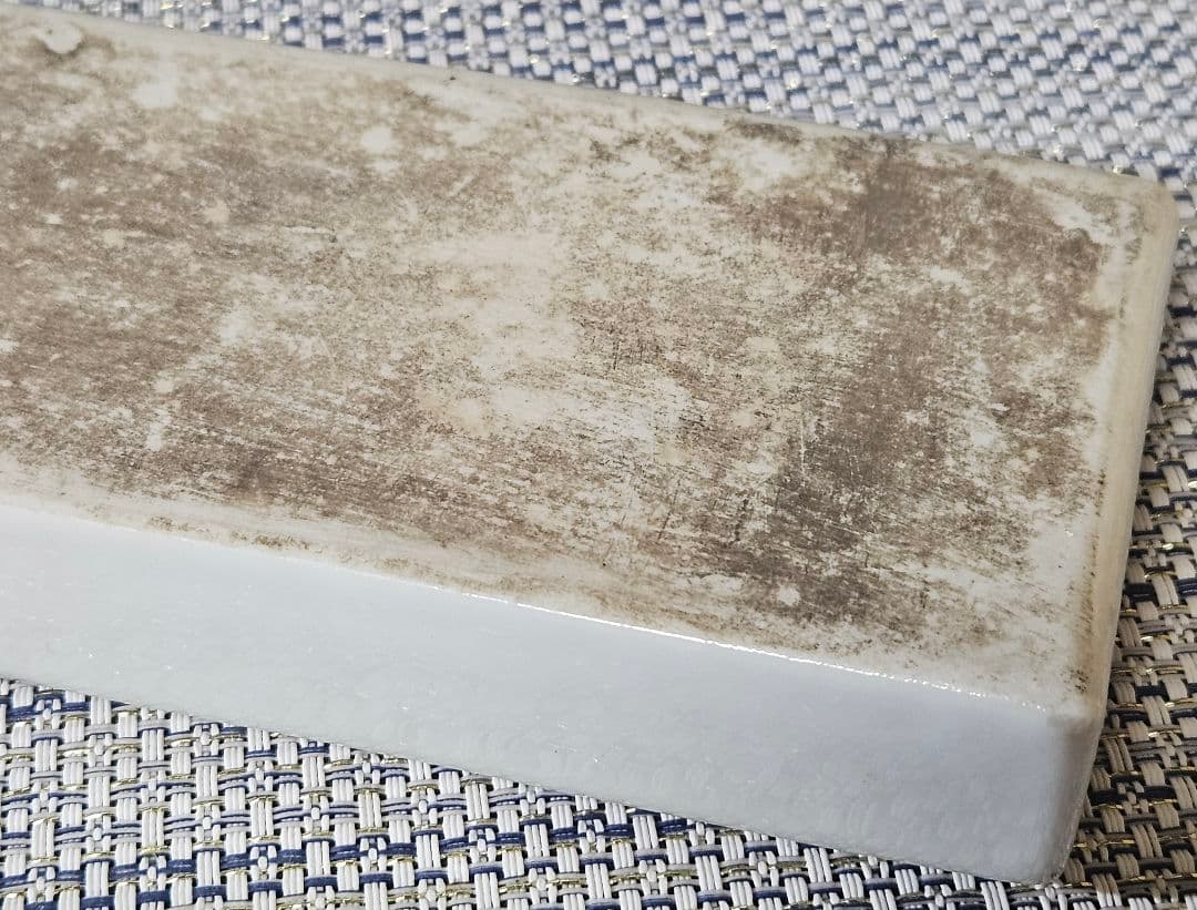 時代物　中国古陶磁器　粉彩　楼閣山水図　在銘　文鎮　碗枕　文房四宝　書道具