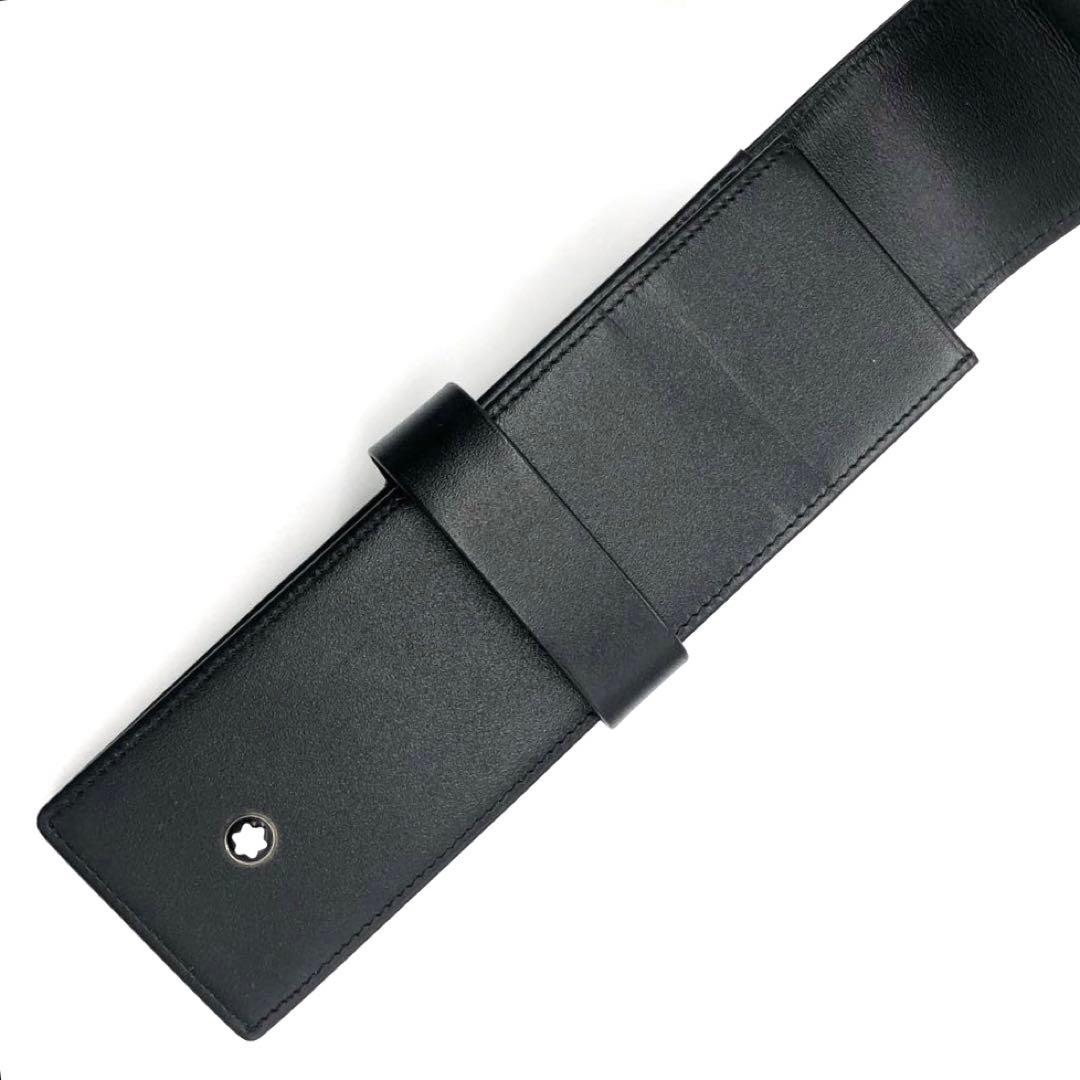 新品同様✨モンブラン マイスターシュテュック 2本用 ペンポーチ 筆箱　ブラック