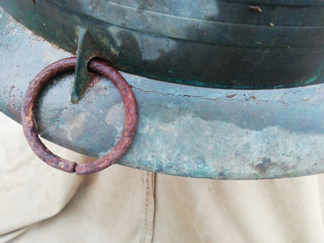 ♪昔の大型銅製 羽釜　13キロ