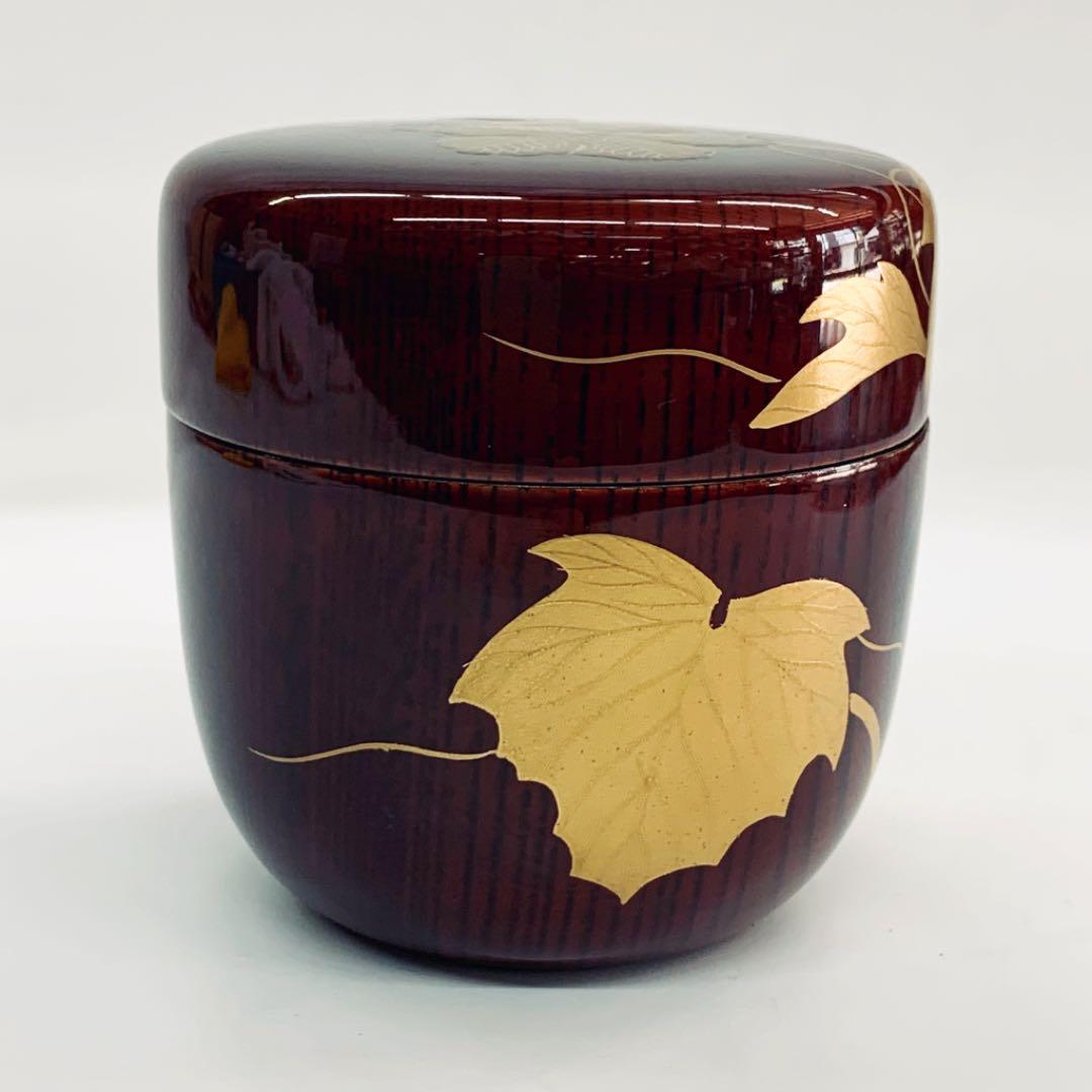 【棗　夕顔絵】新井司峰　共箱