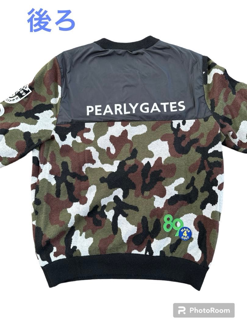 パーリーゲイツ カモフラ迷彩柄ワッペン防寒防風メンズ６LL