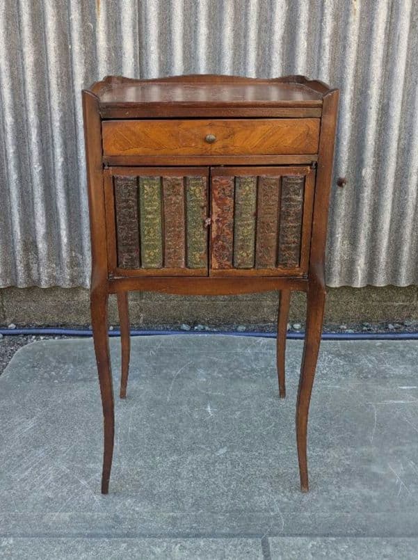 19世紀　フランス　アラビア文茶釉台付鉢　アンティーク花台