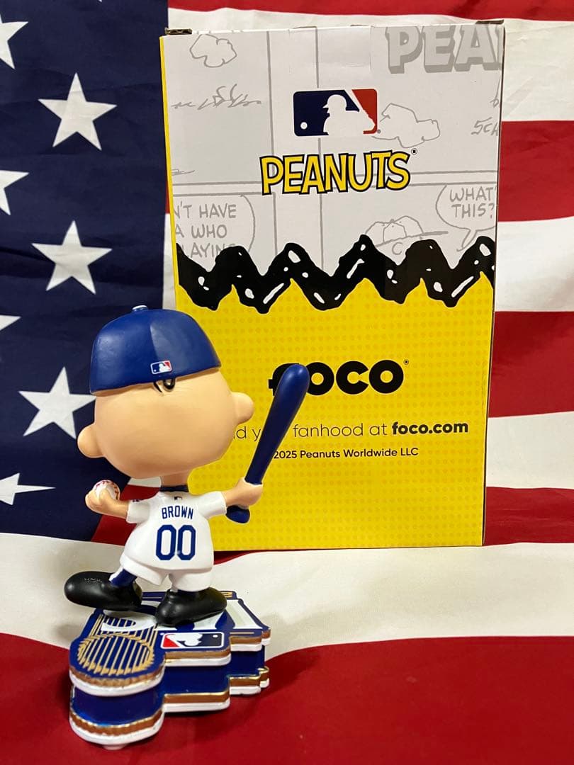 世界限定150個!! ロサンゼルス・ドジャース チャーリー・ブラウンボブルヘッド