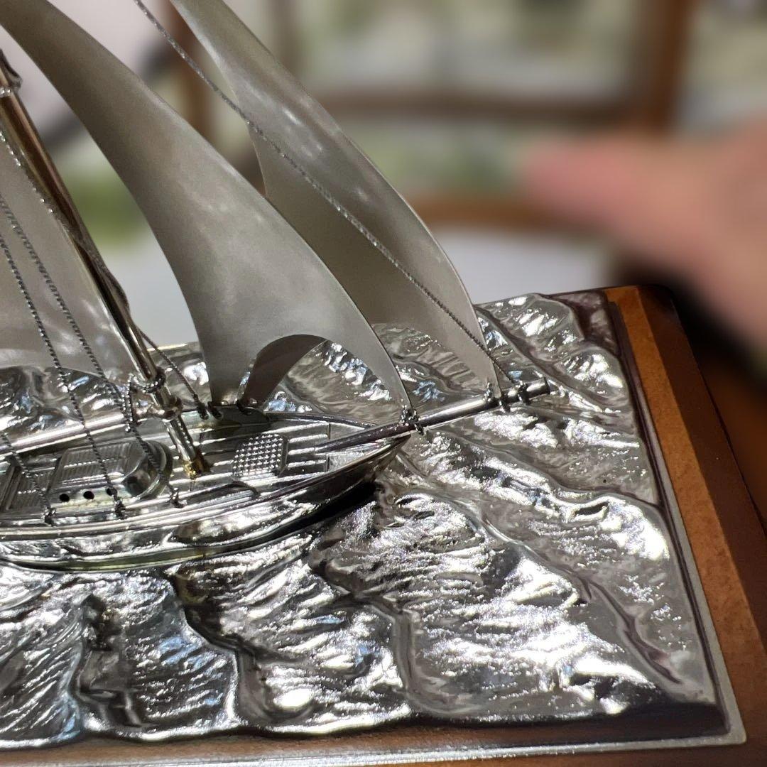 銀製　ヨット置物　シルバー