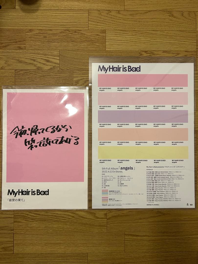 マイヘアイズバッド　My Hair is Bad ポスター　歌詞ポスター