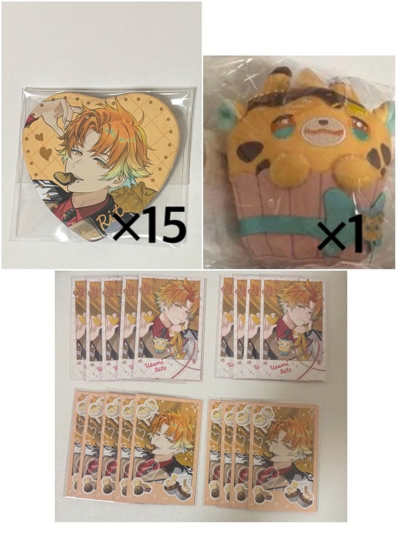 にじさんじ 宇佐美リト チェキ マスコットチャーム 缶バッジ