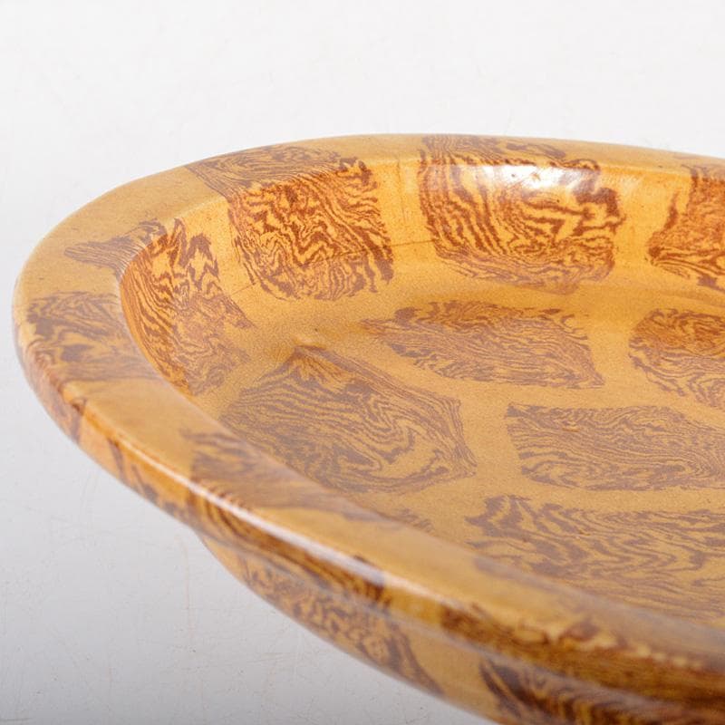 中国　唐代　練込盤　三獣足皿　V　R7271