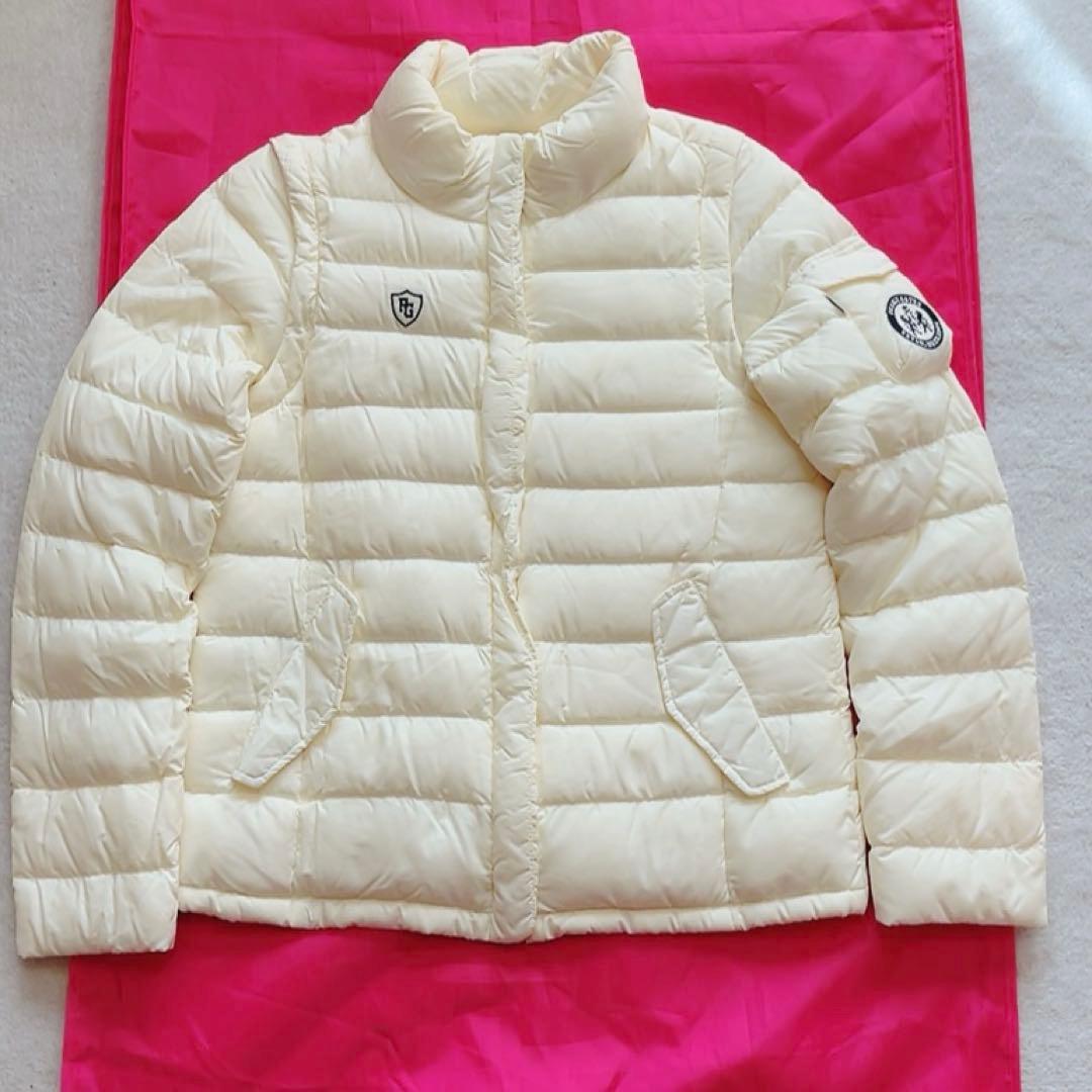 極美品　パーリーゲイツ 　２WAY　ダウン　ジャケット　ベスト　軽量　アイボリー