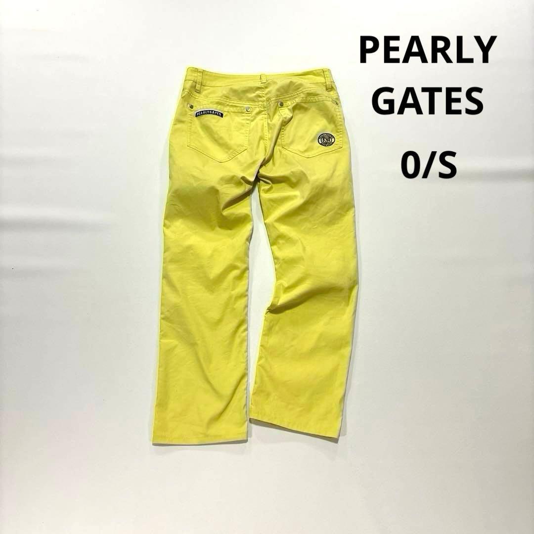 パーリーゲイツ　0/S ロングパンツ　イエロー系　バックロゴ　春夏　レディース