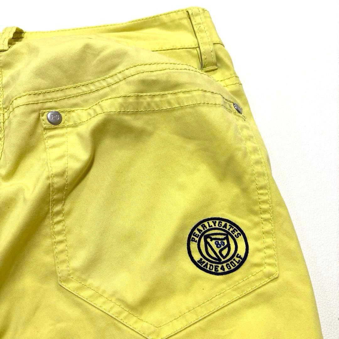 パーリーゲイツ　0/S ロングパンツ　イエロー系　バックロゴ　春夏　レディース