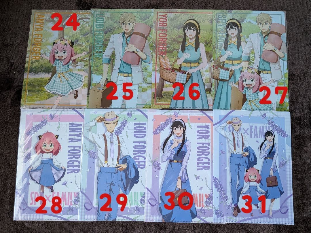 SPY×FAMILY スパイファミリー　クリアファイルセット 27枚　バラ売り可