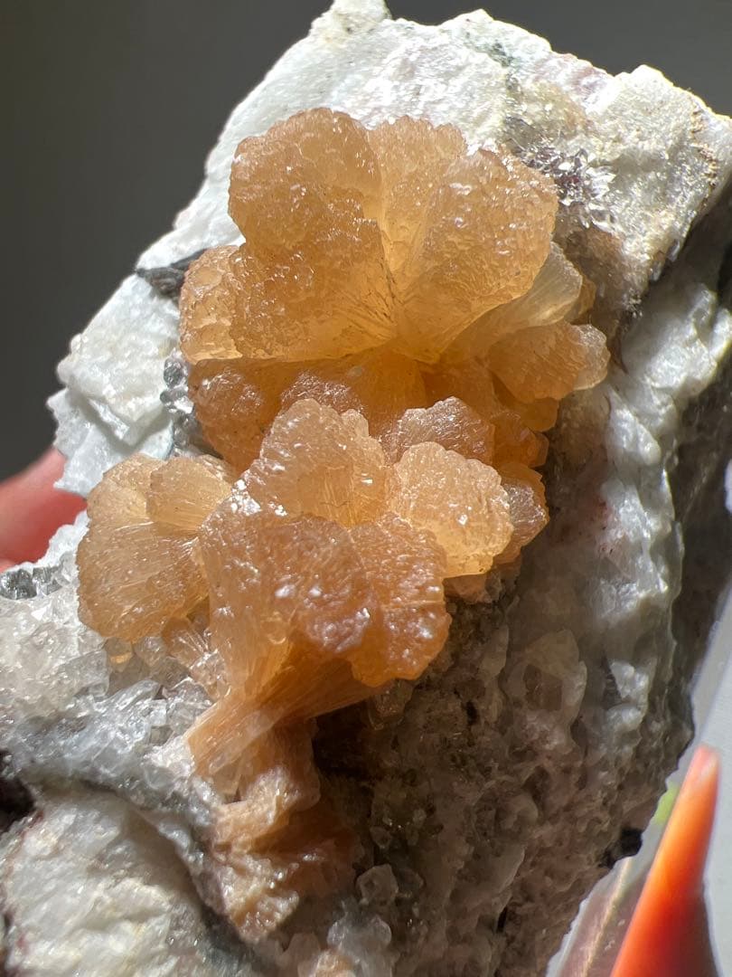 (美品)国産鉱物　岡山県内田産　束沸石