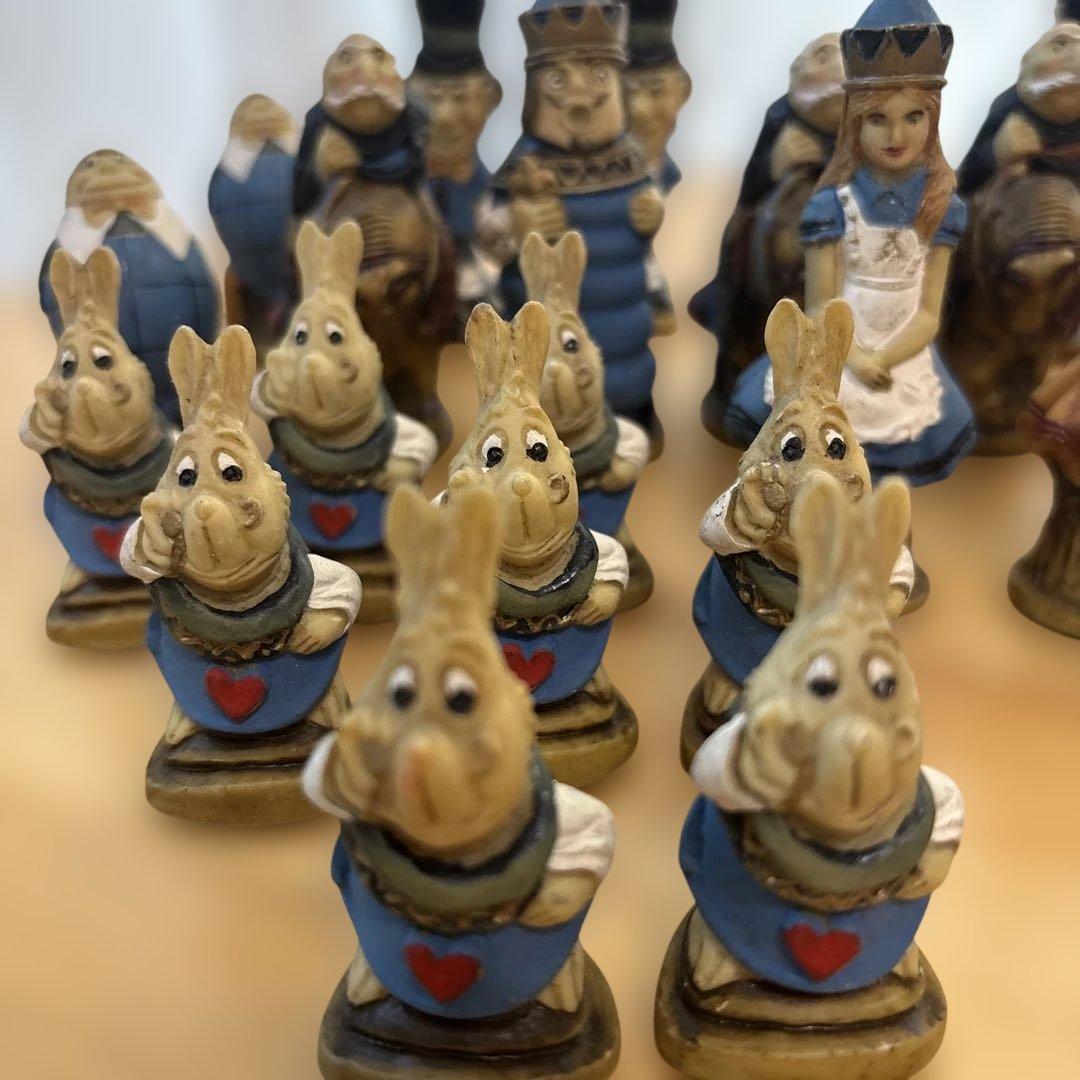 イギリス　SAC社製　不思議の国のアリス　チェス　コマのみ　箱無し