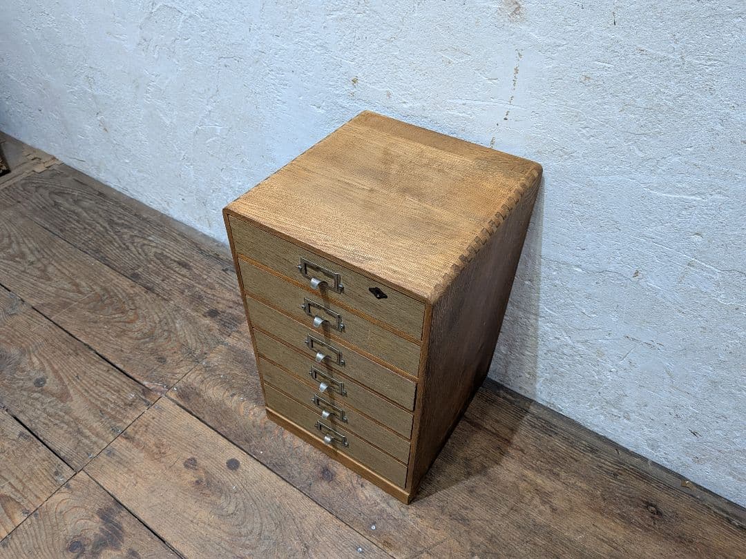 1100 ビンテージ　収納6杯　小引き出し　チェスト　書類ケース　レトロ　古家具