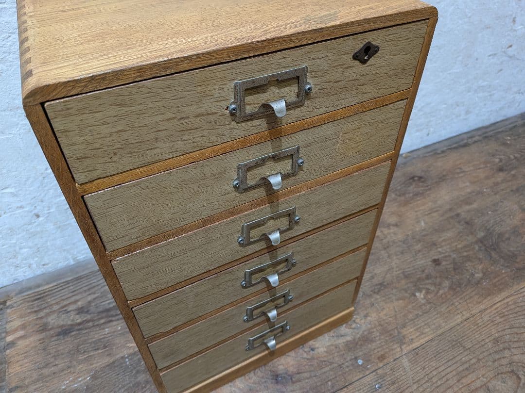 1100 ビンテージ　収納6杯　小引き出し　チェスト　書類ケース　レトロ　古家具