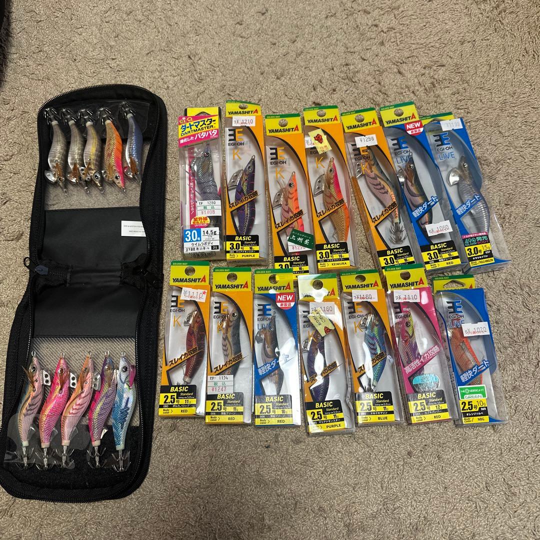 エギ王 各種 24個 セット 収納ケース付き