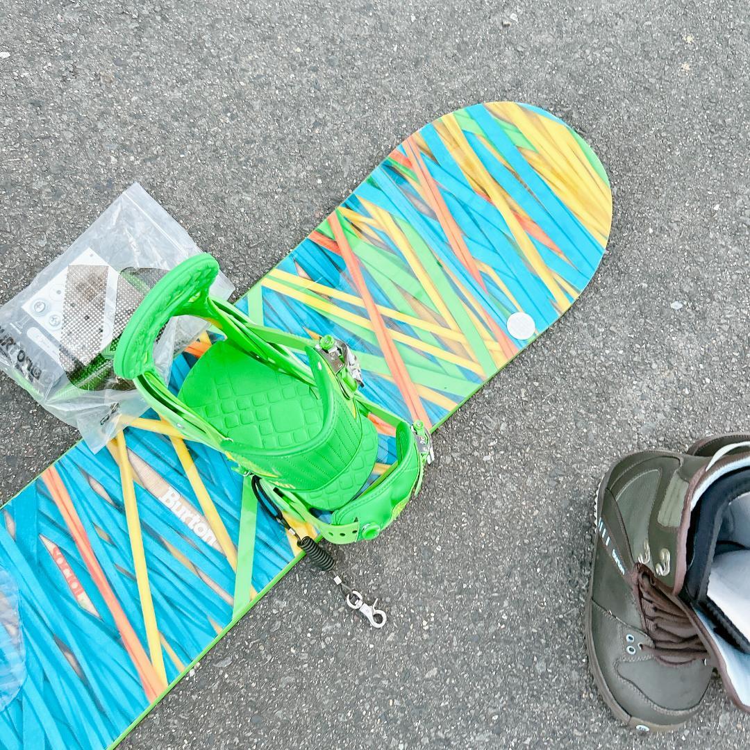 美品 スノーボード BURTON Social 140 セット スノボー 女性