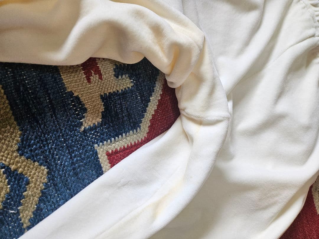 1980s FILA ベロアトラックスーツ（上下）　 ホワイト/ダークネイビー