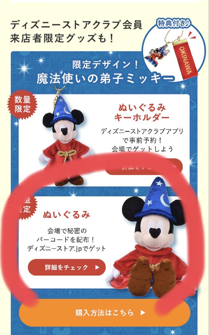 魔法使いの弟ミッキー ぬいぐるみ　フラッグシップ東京　新千歳限定品