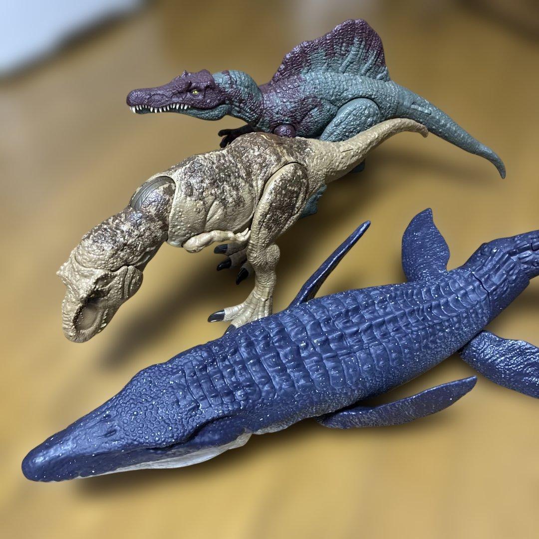 ジュラシックワールド　モササウルスほか3体セット
