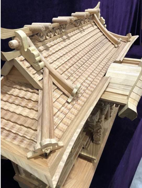 総ケヤキ材 最高級 入母屋屋根三社