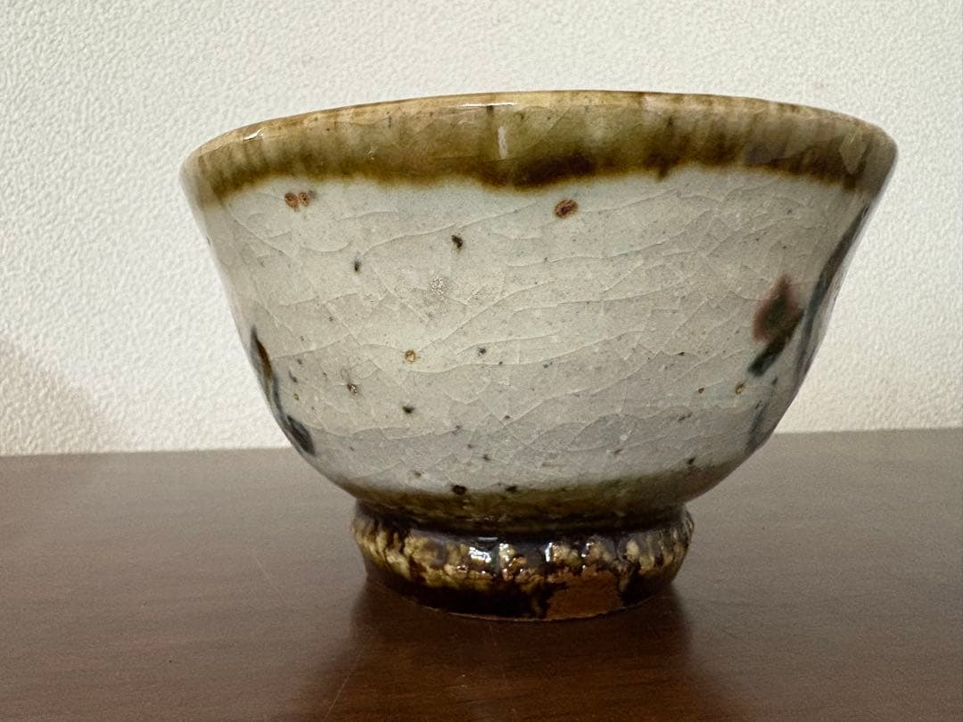 民藝美 溢れる 茶碗　河井武一？陶芸 陶器 民藝 工藝 骨董 和骨董