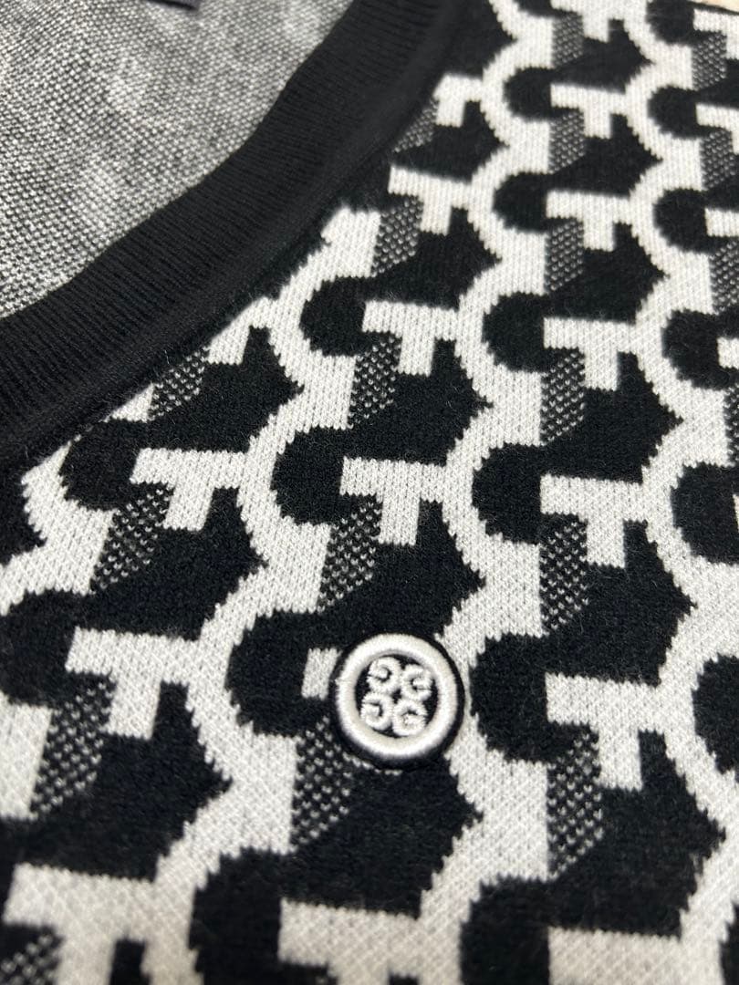 G/FORE ジーフォア ゴルフ ニットベスト 総柄 ブラック 黒 Lサイズ