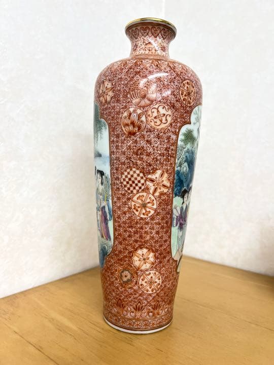 中国清道光年製銘粉彩人物文瓶官窯唐物古美術品江戸アンティーク骨董コレクション青磁