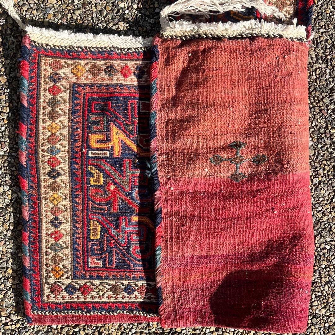 アンティーク キリム/スマック織 アフシャール族の塩袋 手織り トライバルラグ