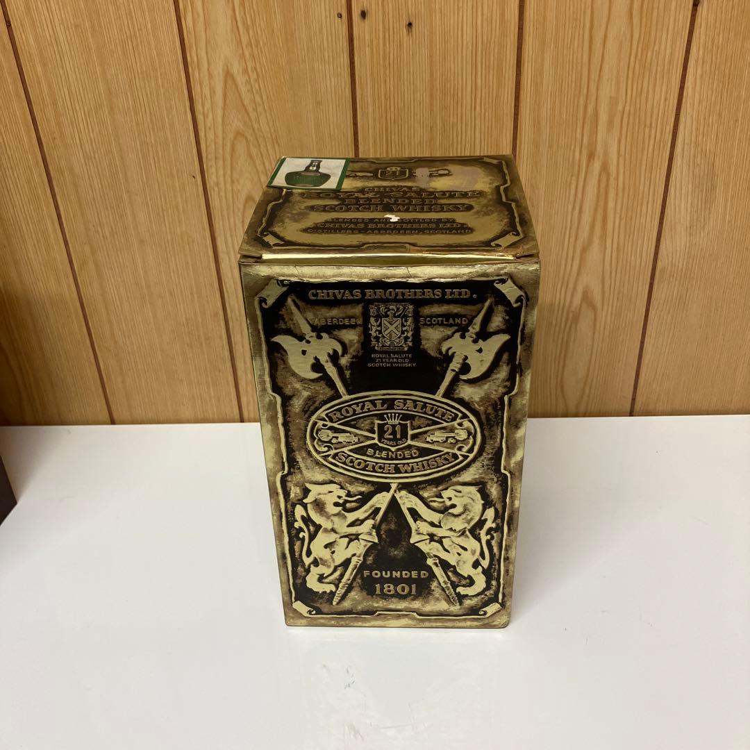 es047ウイスキー ロイヤルサルート21年 陶器ボトル グリーン700ml