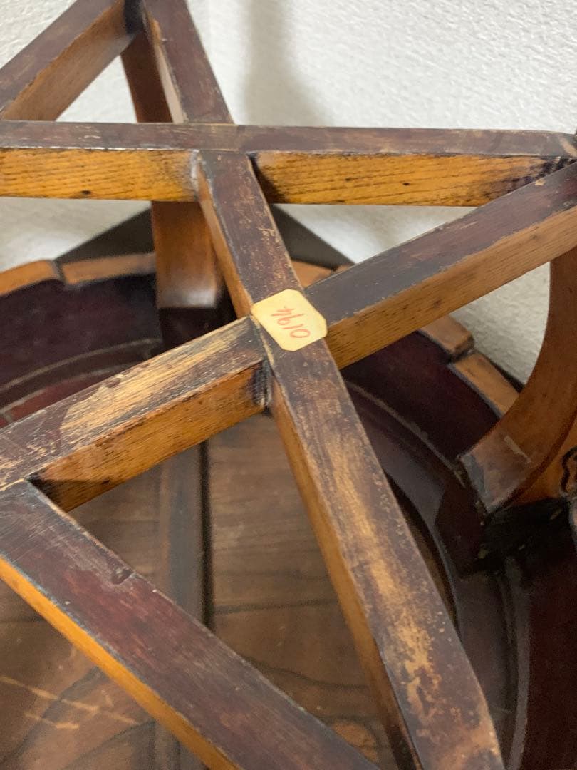 木製丸テーブル　アジアンカフェテーブル　飾り台　サイドテーブル　フラワーラック