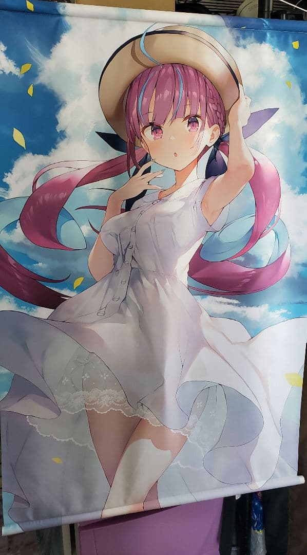 VTuber ホロライブ 湊あくあ　 ホロクル タペストリー　まかろん大帝