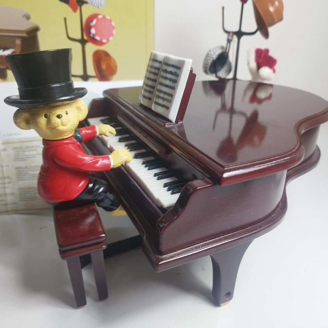 ミスタークリスマス テディベア ピアノ オルゴール 美品 日本未発売 IZ8Z