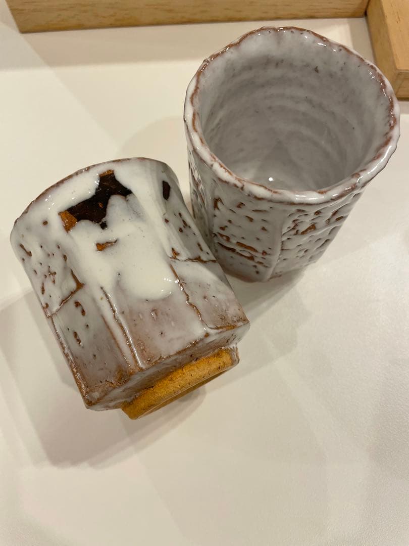 萩焼き　渋谷泥詩　子茶器　　　北浜山 急須・湯呑みセット　　供箱付