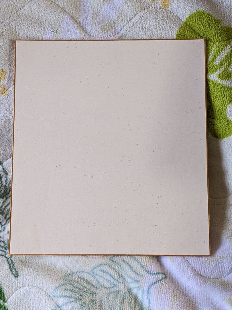 中沢新一 直筆色紙 （チベット語メッセージ）