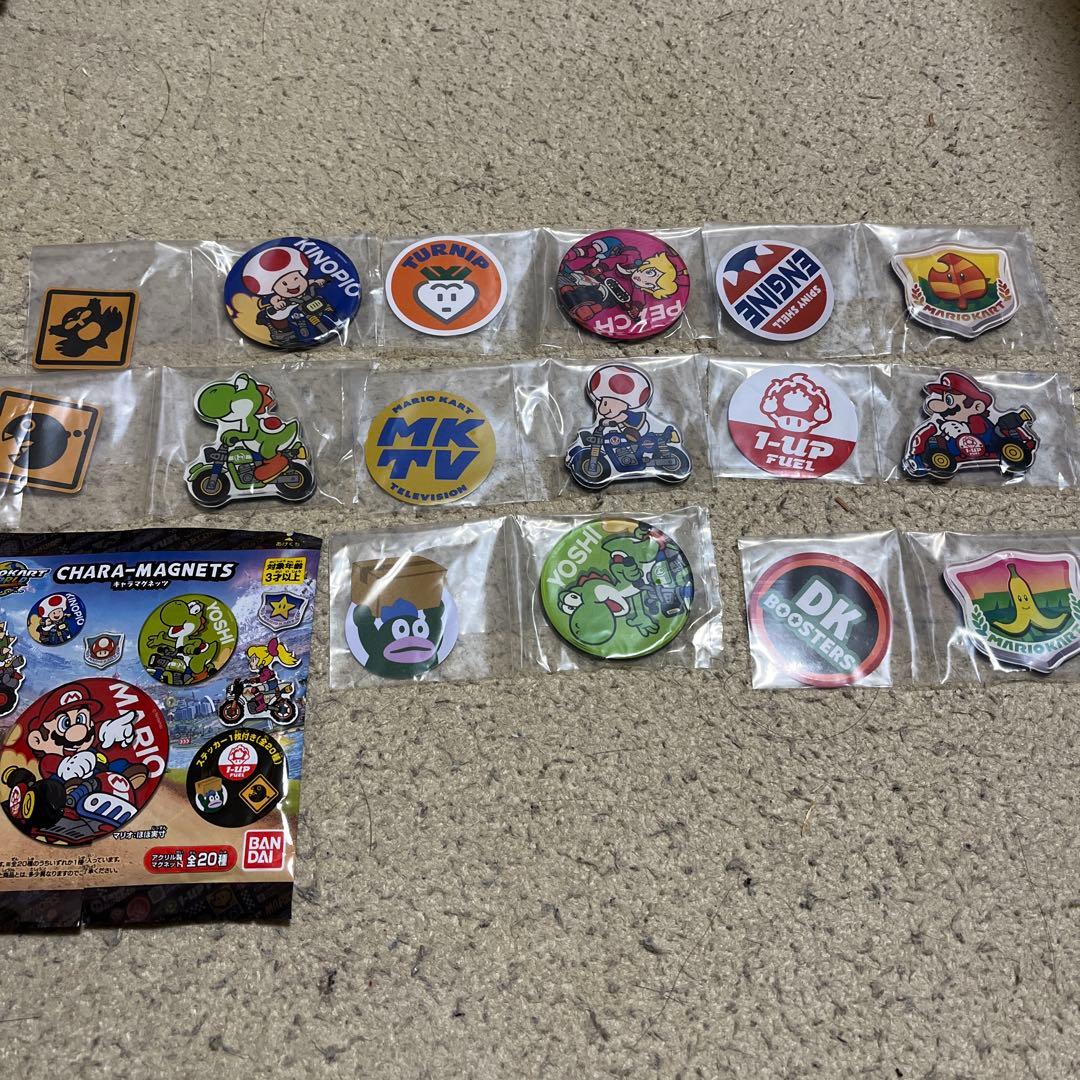 マリオカートワールド　キャラマグネッツ　全8種セット　ステッカー全8種セット