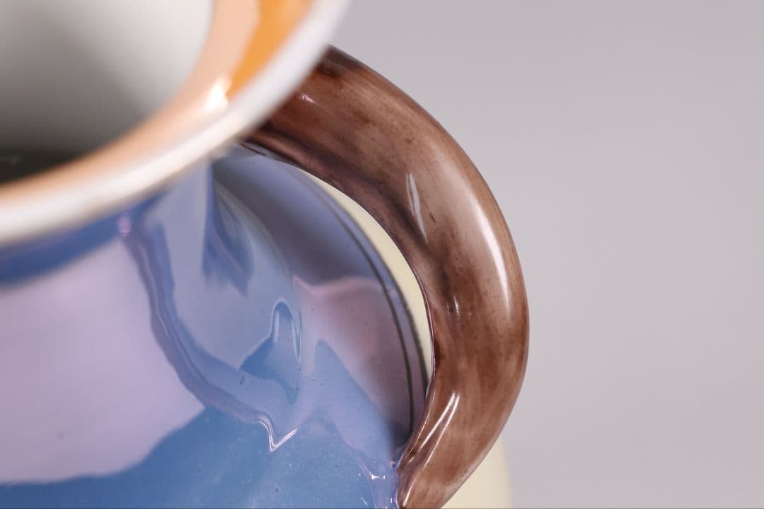 【CM312】オールドノリタケ 鳥 花瓶 ラスター彩 オウム インコ 花器