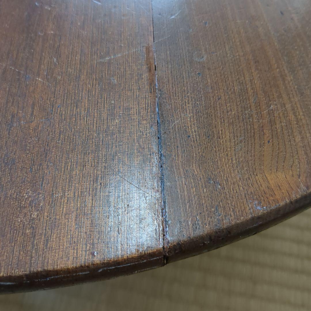 昭和レトロ ちゃぶ台 木製 円形座卓 約64cm