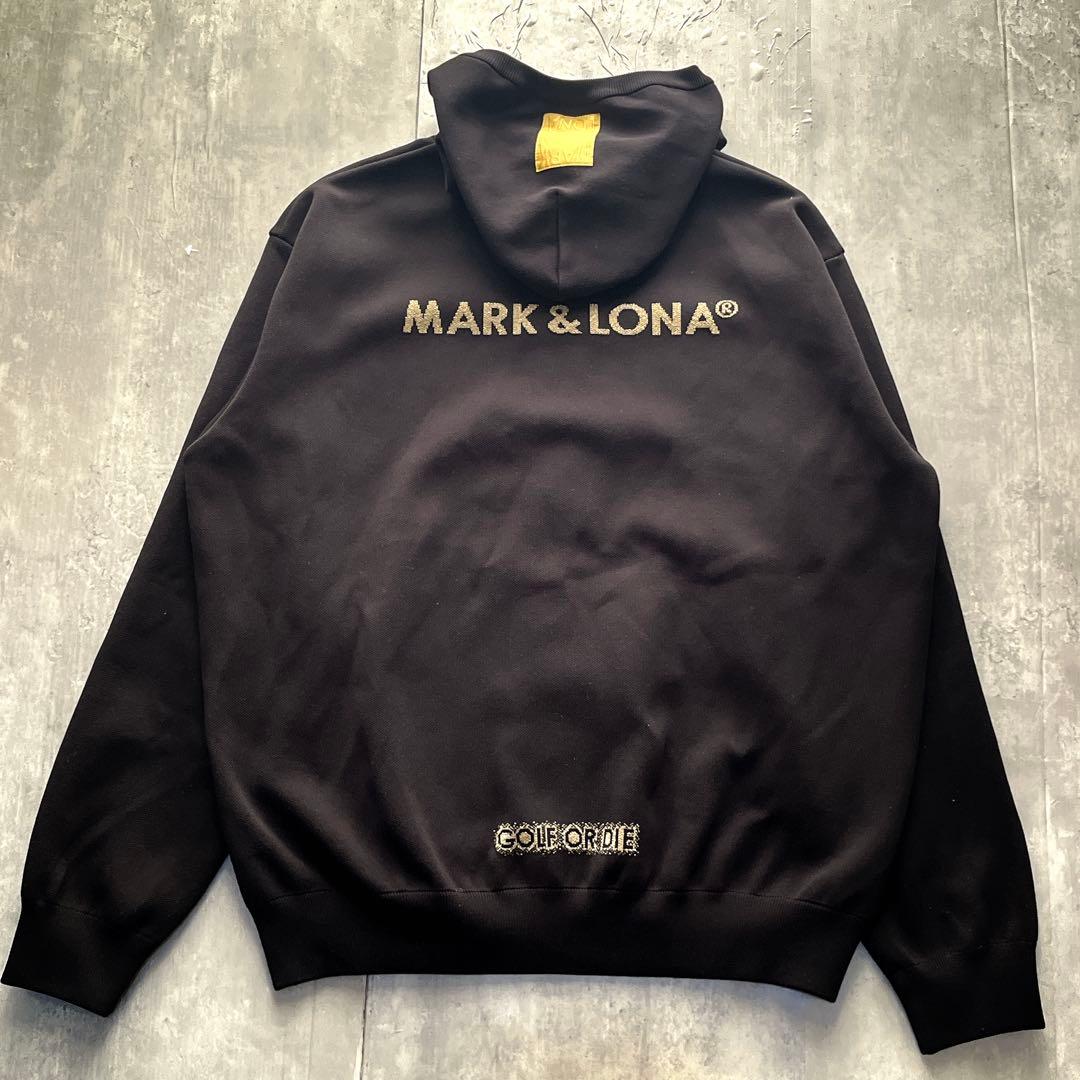 サイズ50 最高級ゴールドスカルMARK&LONA ニット　ジップアップパーカー