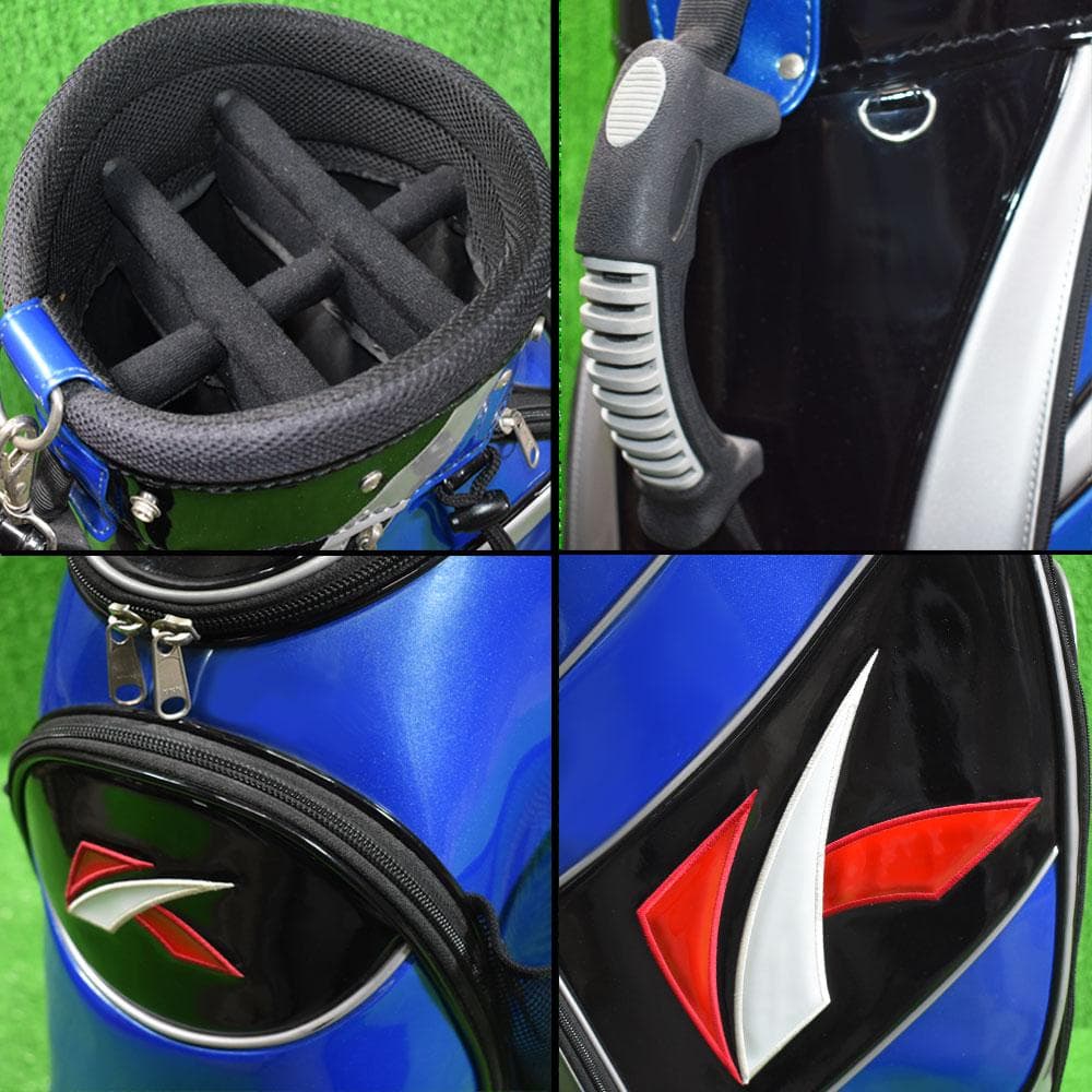 KASCO/キャスコ ゴルフ キャディバッグ【ブルー/ブラック/シルバー】美品！